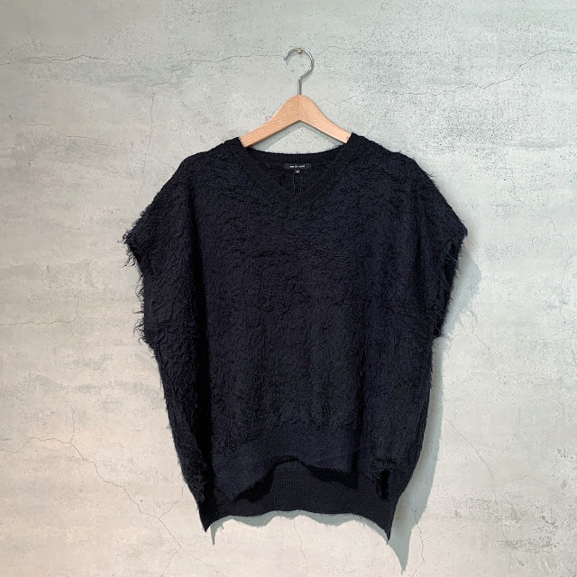 pas de calais【パドカレ】ユーズドファー加工ベストプルオーバー◆八十八/丸亀・エイティエイト/新居浜