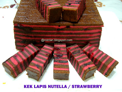 Yuslindhia Zamani: Kek Lapis Nutella - Strawberry