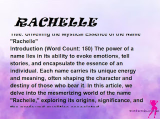 meaning of the name "RACHELLE"