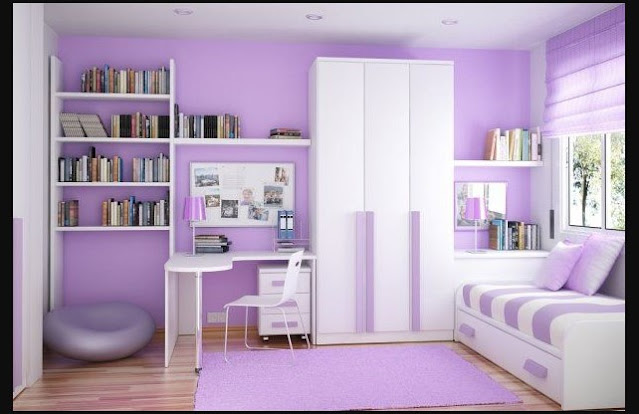 Interior Design Ideas for Bedroom with purple and white kids roomInterior Design Ideas for Bedroom with purple and white kids room