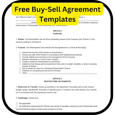 Free Buy-Sell Agreement Templates