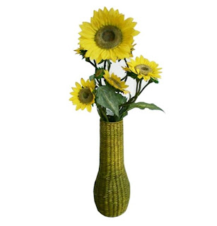 Vase flowers from natural materials, Antique Flower Vase, Vase, Modern Vase, Natural Handicraft, Natural Rattan, Rattan