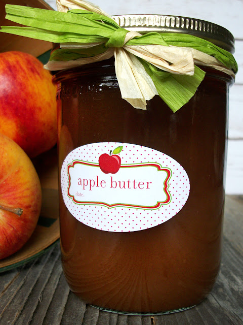 Cute Apple Butter Oval Canning Jar Labels