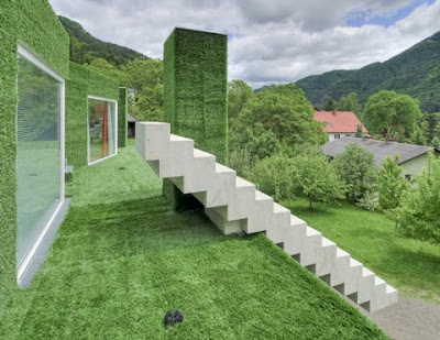 Crazy Astroturf Covered Concrete House In Austria Seen On lolpicturegallery.blogspot.com