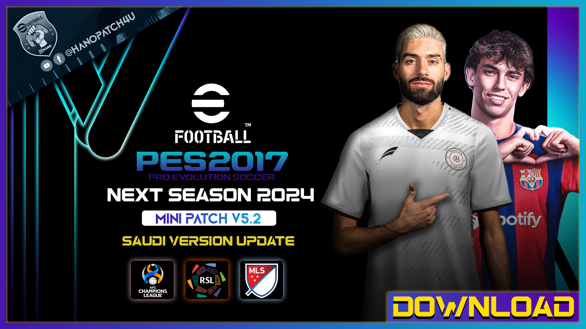 PES 2017  Next Season Patch 2024 Review & Gameplay - eFootball HANO V3 