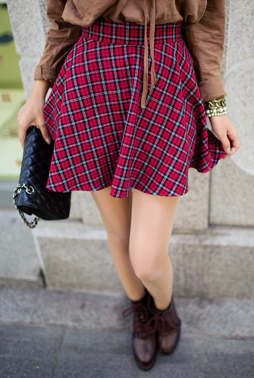 Plaid Skater Skirt