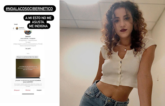 Actriz de De vuelta al barrio, Luciana Blomberg, denunció a sujeto que le envió foto de sus partes intimas y un mensaje obsceno por privado en instagram