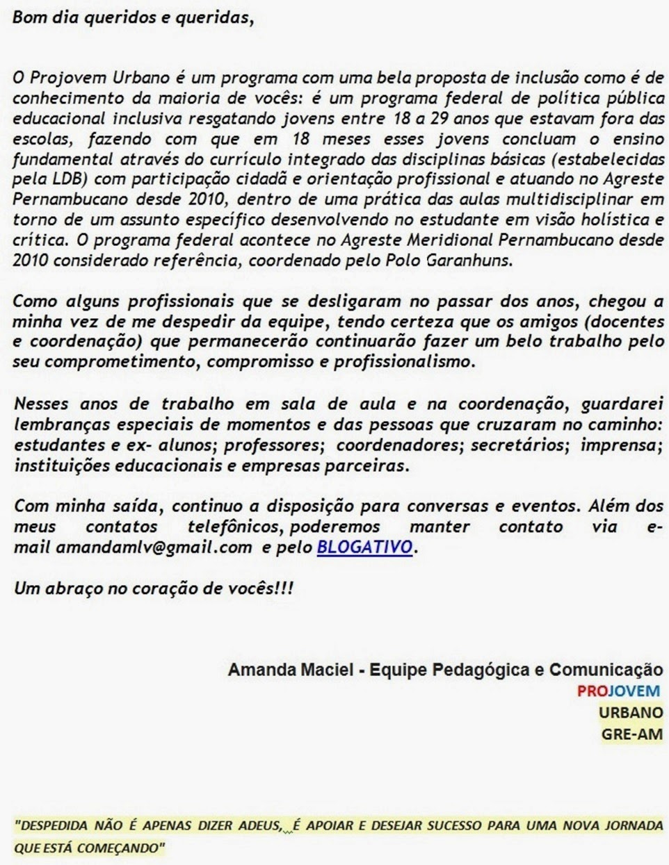 BLOGATIVO: O Blog dos eventos, educação, acontecimentos 