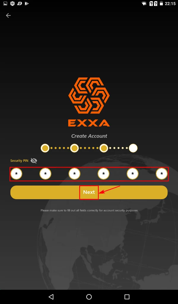 Регистрация в EXXA Network 5