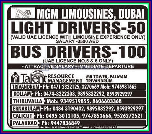 Drivers for Dubai