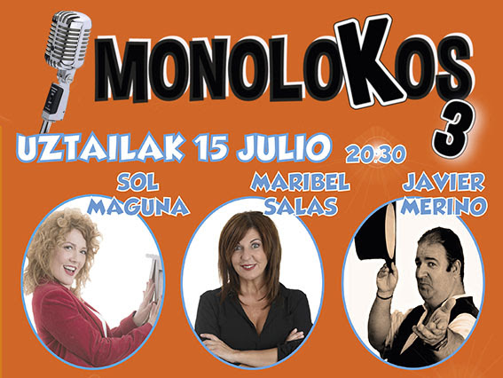 Cartel de monólogos en el Teatro Barakaldo