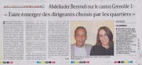 Abdelkader Benyoub sur le canton Grenoble 3