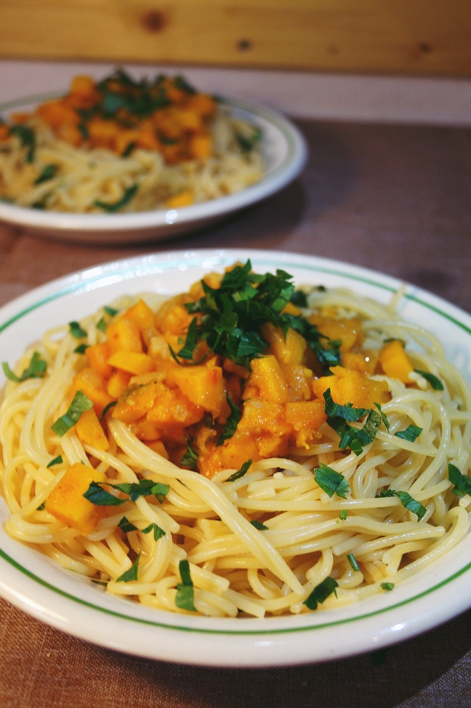 Pasta mit Kürbis