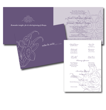 Are you sure you want to use purple to your wedding invitation