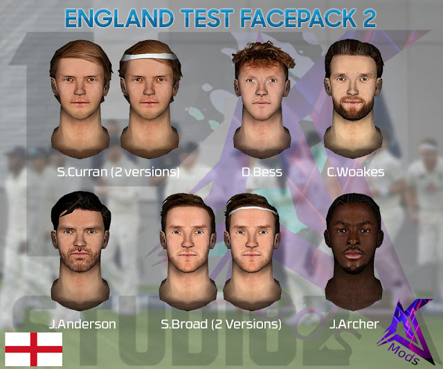 England Test Facepack 2020 for EA Sports Cricket 07 - MEGA Cricket Studio - EA Sports Cricket ...