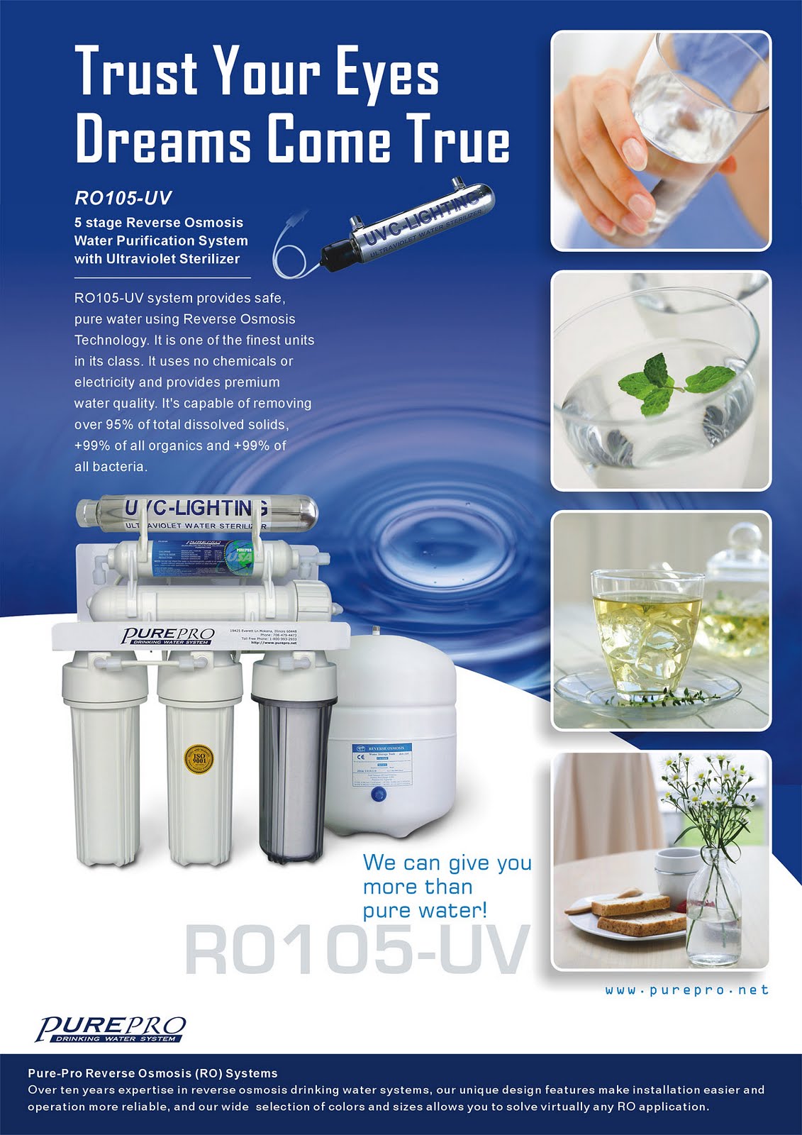 PurePro® RO105UV Reverse Osmosis Pure Water Filtration System