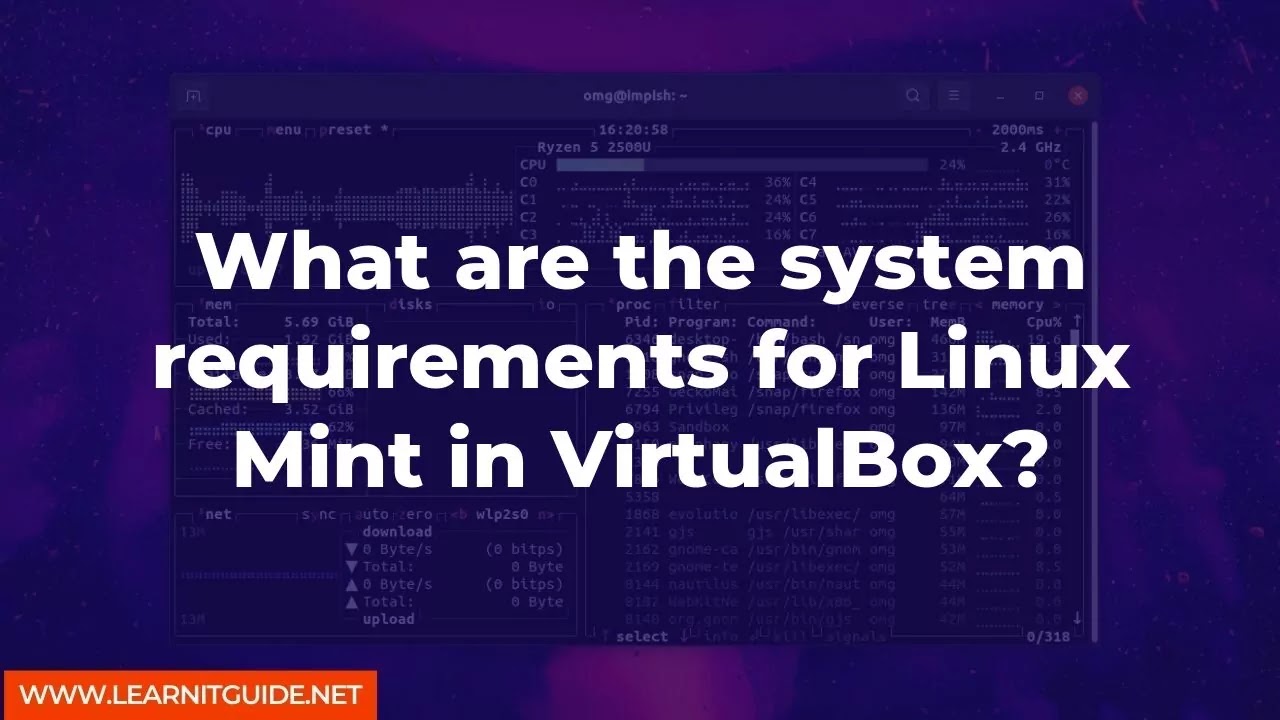 What are the system requirements for Linux Mint in VirtualBox