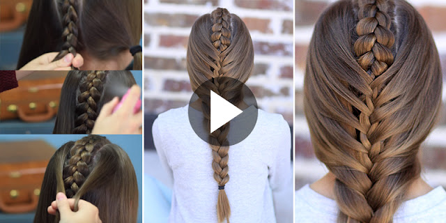 Learn - How To Create Tuxedo Braid Simple Hairstyle, See Tutorial