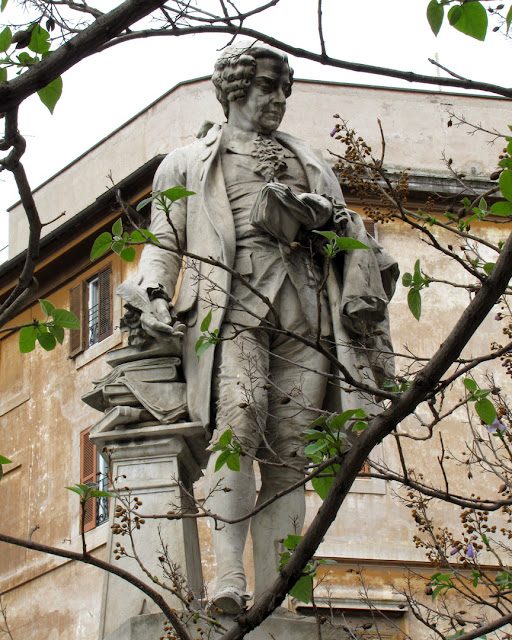 Monument to Pietro Metastasio by Emilio Gallori, Piazza della Chiesa Nuova (Moved in 1910), Rome