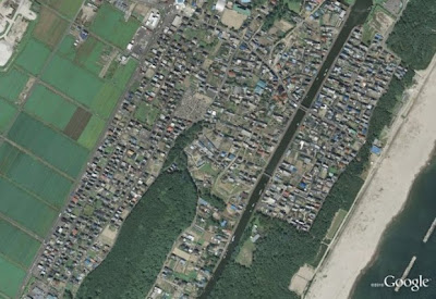 Japan Before and After the Tsunami From Google Earth
