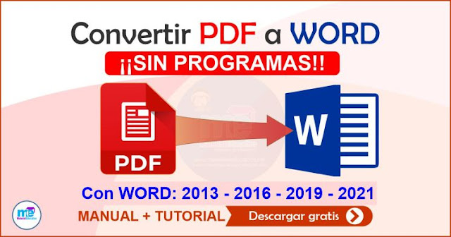 cómo convertir archivos de pdf a word sin programas