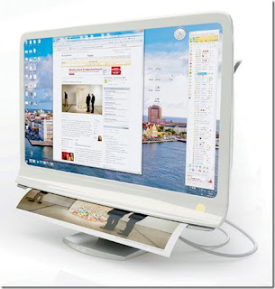 multitouch monitor with scanner and printer