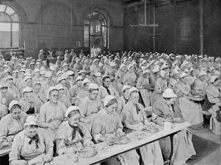 Dinnertime at St Pancras Workhouse, London, 1911