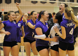 high school volleyball game