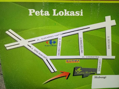 peta lokasi Perumahan baturaden techno regency rancasari bandung