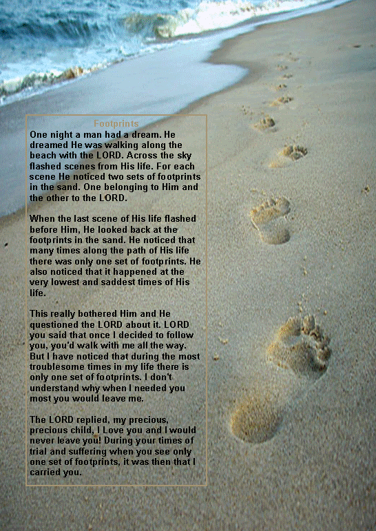 Online Short Stories Footprints in the Sand