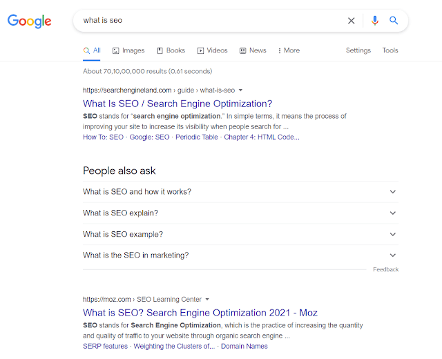 seo search results