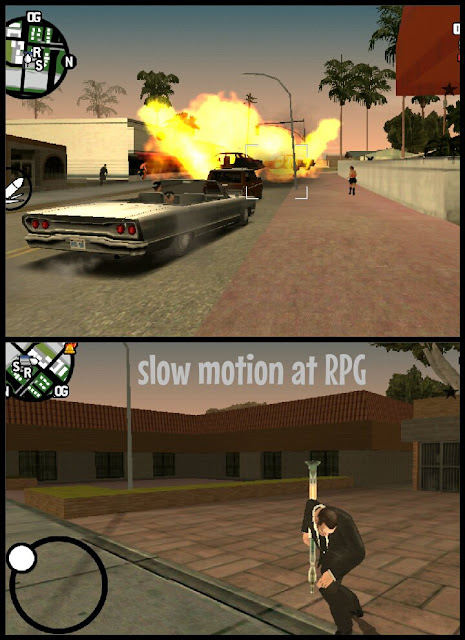 bullet time SLOW MOTION WHILE USING RPG mod gta sa android