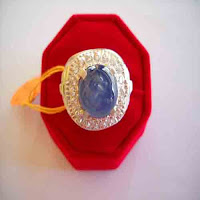 batu cincin blue safir harga