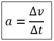 Rumus Percepatan