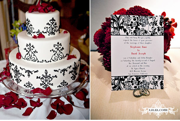 Red and black wedding invitation ideas