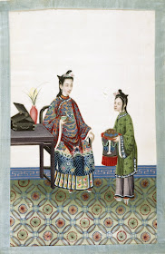 nobleman + servant in 19th century China