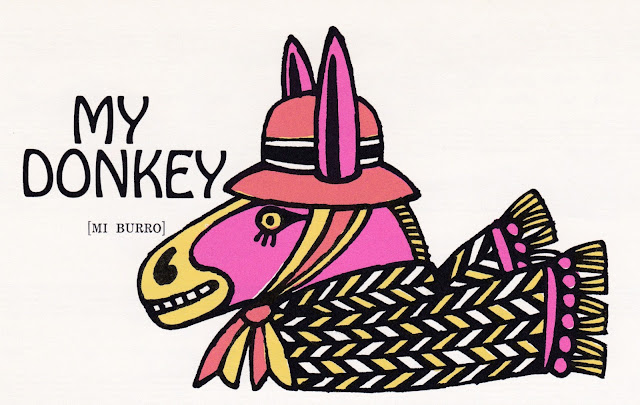 Children's Books, Illustration, John Alcorn, Mid Century Modern, Songs, Vintage, Donkey, Burro