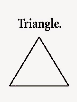 Geometry triangle printable art outlines trouble-free pictures for preschoolers colouring with words