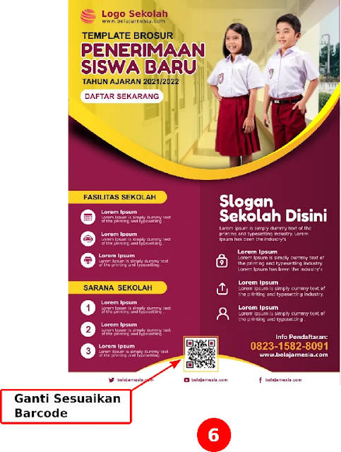 Free Projek : Brosur PPDB Sekolah Dasar Comp CorelDraw Dan Illustrator