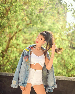 Alanna Panday Denim Jacket White Corset and Shorts (1) bollycelebs.in Exclusive Pics.jpg