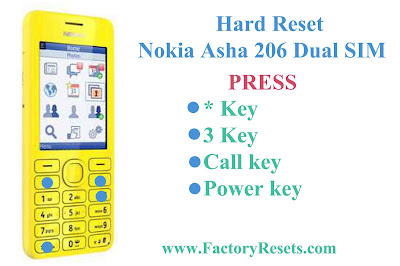 Hard Reset Nokia Asha 206 Dual SIM