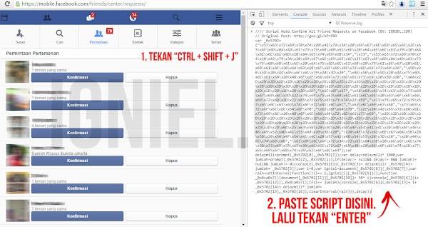 Script Auto Confirm All Friend Requests Facebook. Tanpa Plugin. Tanpa Tool