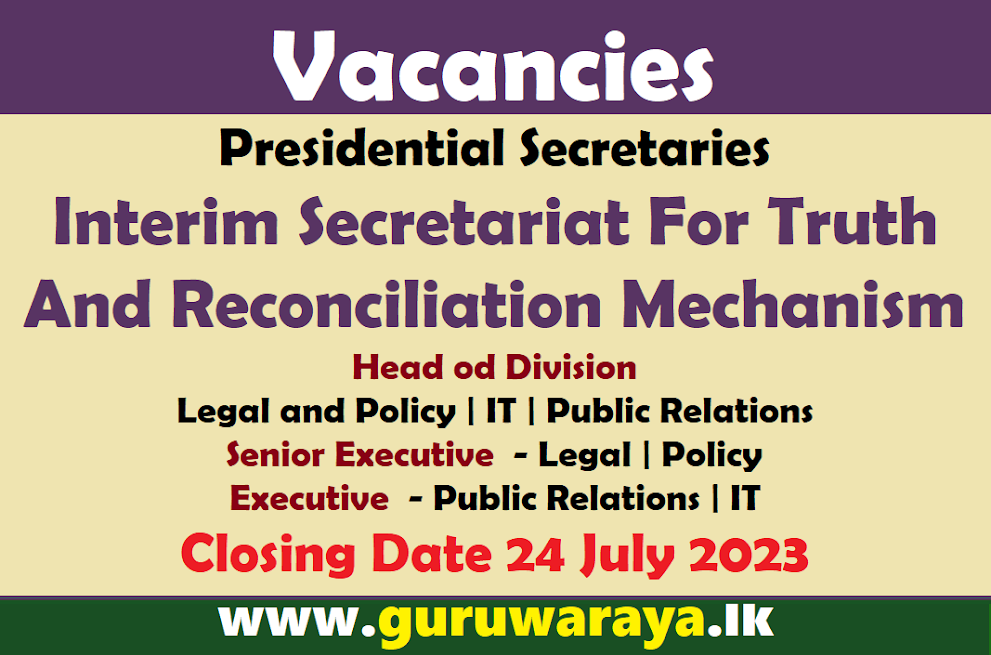 Vacancies : Presidential Secretaries