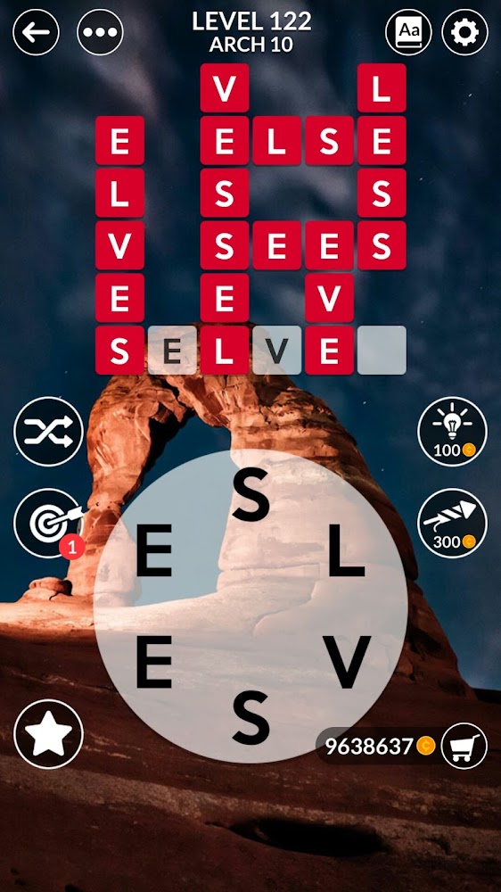 Wordscapes Level 122 answers, cheats, solution for android and ios devices.