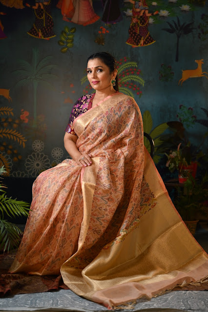 IIkat digital print Kota doria saree