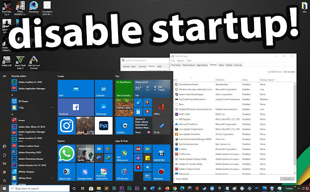 Disable/Hentikan Aplikasi Startup Otomatis di Windows 10