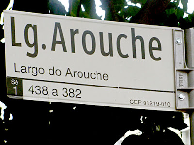 Placa do Largo do Arouche - crédito foto: Genivaldo Carvalho