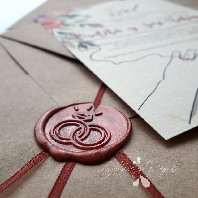 invitaciones de boda personalizadas con lacre