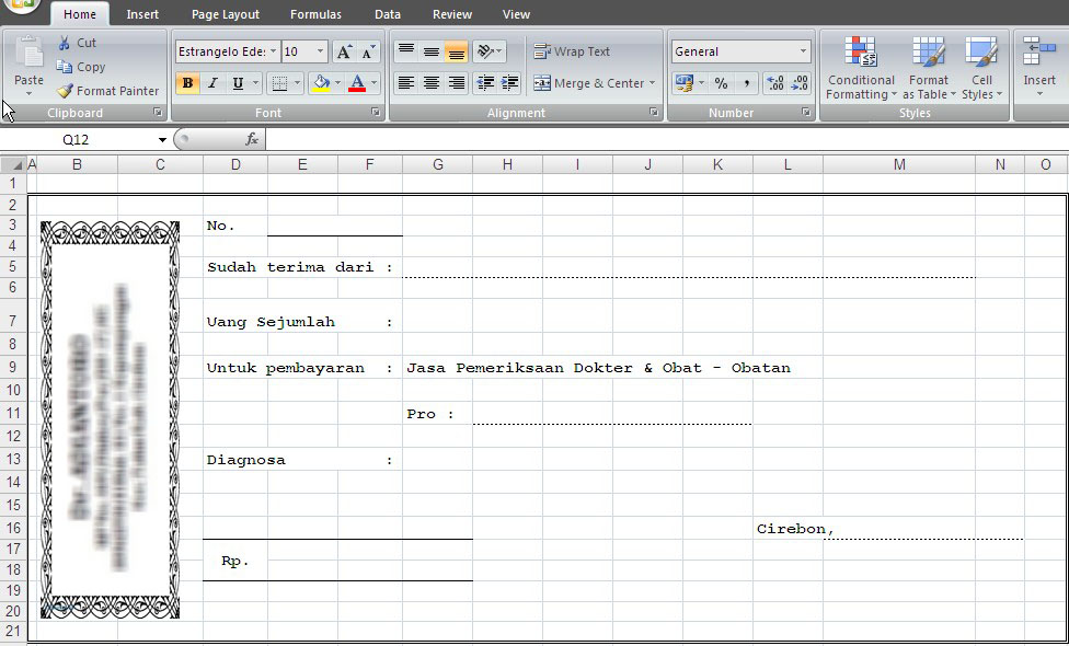 Format Kwitansi dalam bentuk Excel  baca31