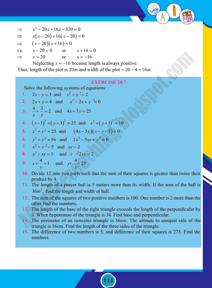 theory-of-quadratic-equations-mathematics-class-10th-text-book